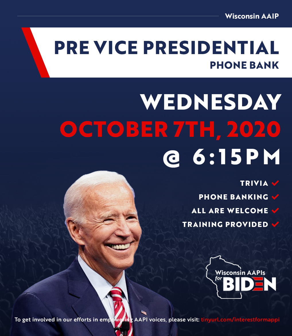 Joe Biden - Presidential Campaign - Asian American & Pacific Islanders (AAPIs) for Wisconsin